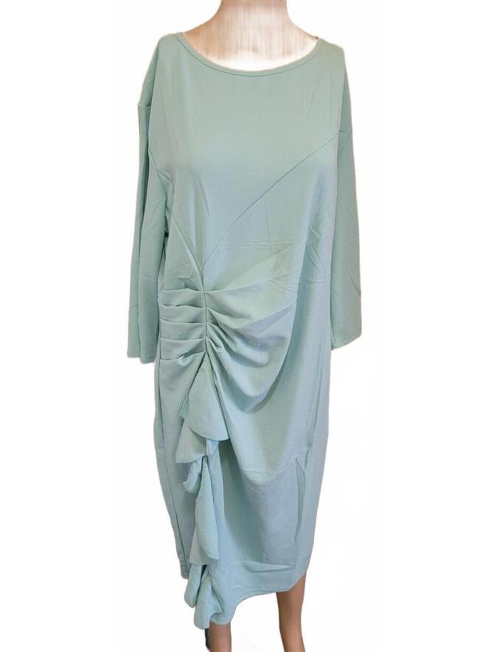 Women's Light Green Bodycon Sexy Ruffle Plus Size Dress 3XL